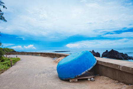 Beach on small island in Ly Son, Quang Ngai, Vietnamの写真素材