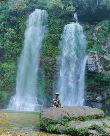 Tien Waterfall at Xin Man, Ha Giang, Vietnamの写真素材