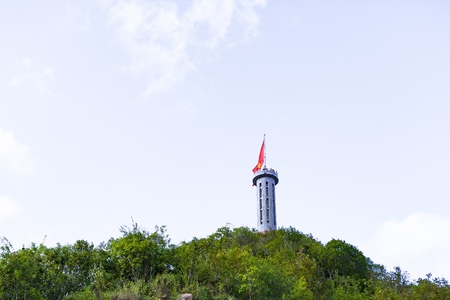 LUNG CU, HA GIANG, VIETNAM, October 20th, 2018: Lung Cu flagpole where Ha Giang province, Vietnamのeditorial素材