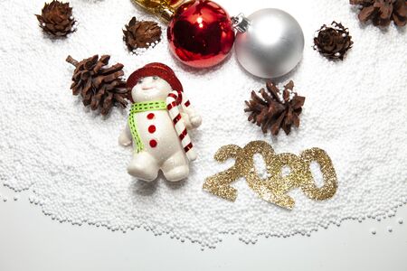 Vintage Christmas background with Christmas decoration
