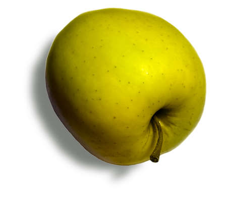The ripe apple, separate subject with a shadowの写真素材