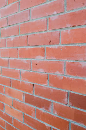 The red wall put from front bricks
