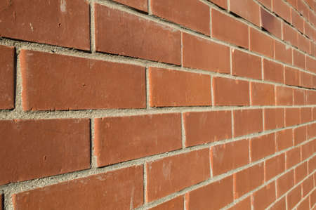 The red wall put from front bricks