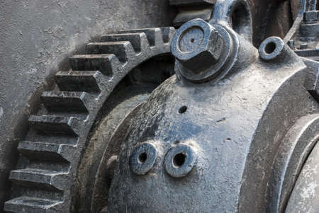 The old machines standing on an exhibitionの写真素材