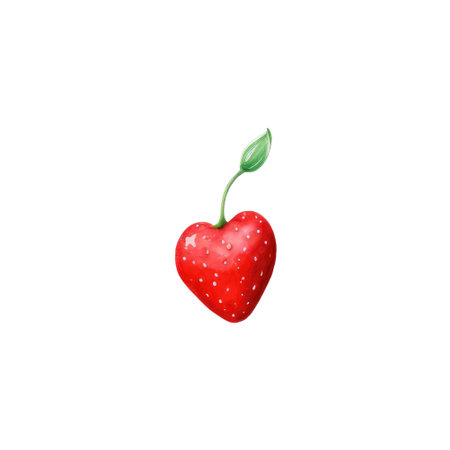 Watercolor illustration of a strawberry isolated on white background. Hand-drawn illustration.の素材