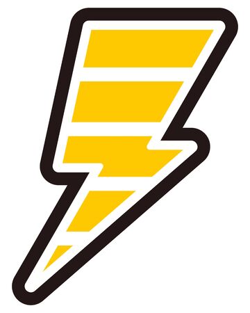 isolated vector icon of electricityのイラスト素材