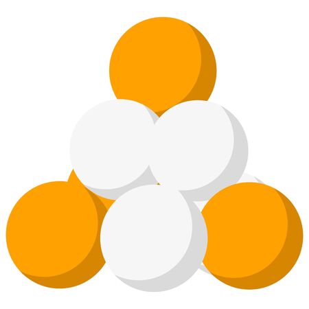 Table tennis balls isolated vector illustration.のイラスト素材