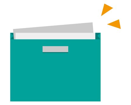 Storage folder isolated vector illustrationのイラスト素材