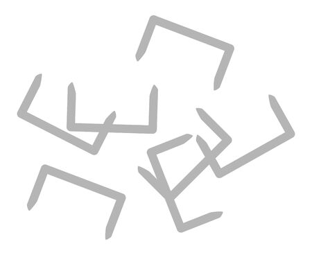 Staples isolated vector illustration image.のイラスト素材