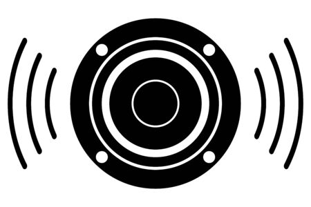 Simple illustration of speaker systemのイラスト素材