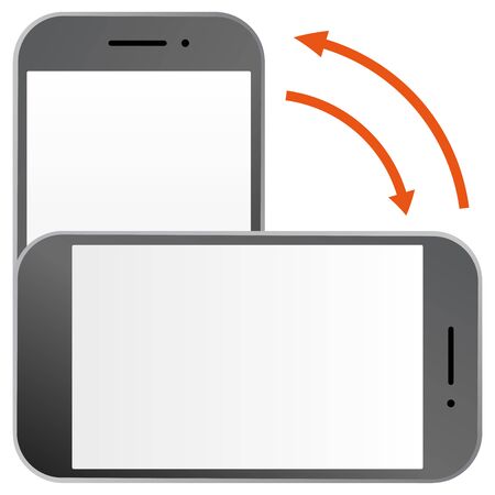 Rotate smartphone icon in vectorのイラスト素材