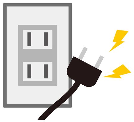 Isolated vector illustration of sockets.のイラスト素材