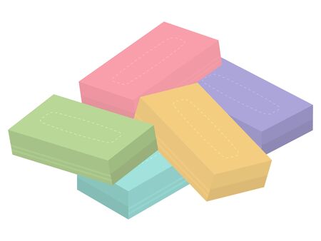 box tissues isolated vector illustrationのイラスト素材