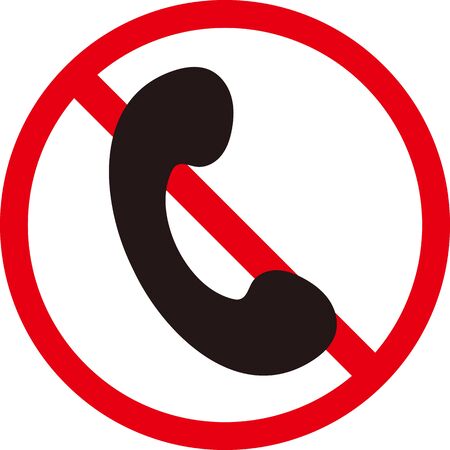 Simple isolated no handset icon.のイラスト素材