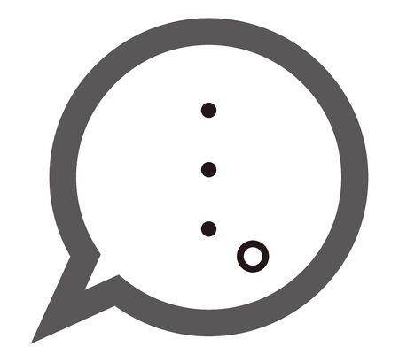 Quiet speech bubble isolated vector image.のイラスト素材