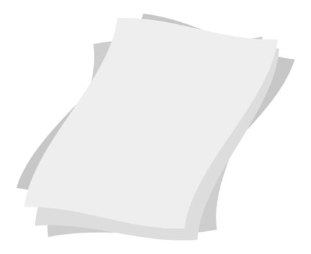 Isolated vector illustration of stacked paper.のイラスト素材