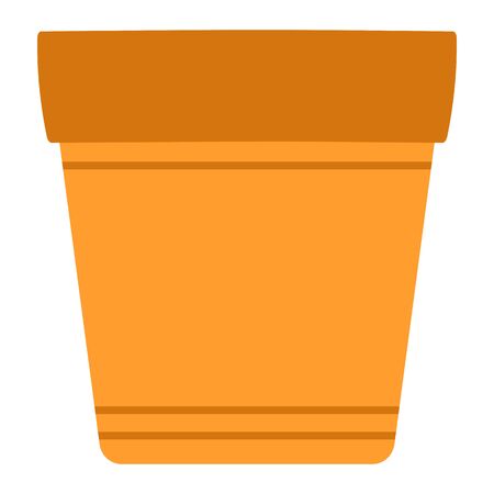 Flower pot isolated vector image.のイラスト素材