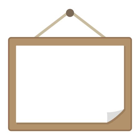 paper on a bulletin board isolated vector illustrationのイラスト素材