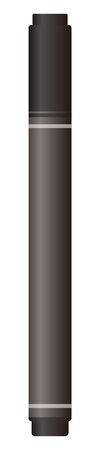 black pen isolated vector illustrationのイラスト素材