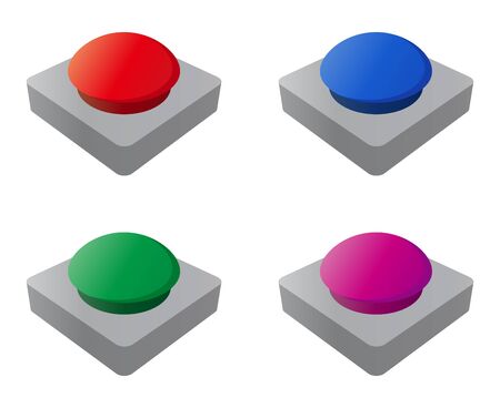 buttons isolated vector illustration set