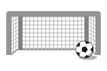 goal and ball to play soccerのイラスト素材