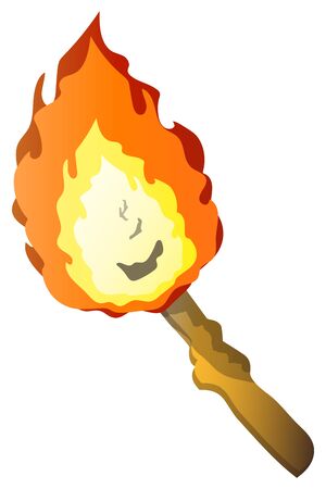 torch light isolated vector illustrationのイラスト素材