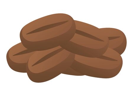 Coffee beans isolated vector illustrationのイラスト素材