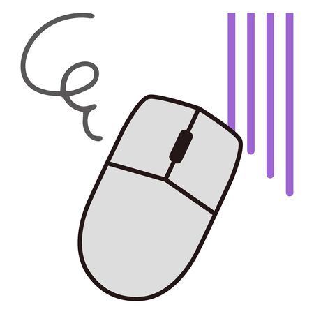 pc mouse malfunction isolated vector illustrationのイラスト素材