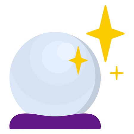 Crystal ball isolated vector illustrationのイラスト素材
