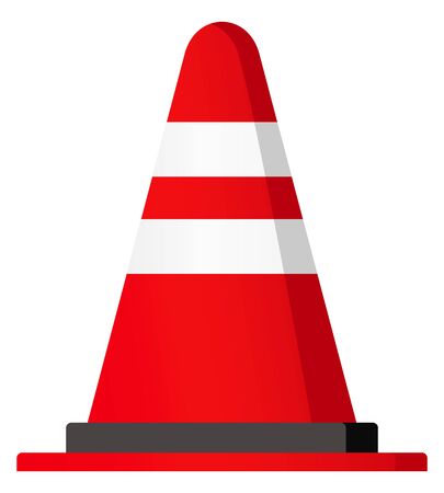 Traffic cone isolated vector illustrationのイラスト素材