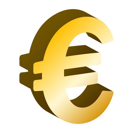 Euro mark isolated vector illustrationのイラスト素材