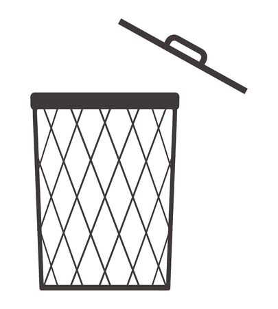 Garbage basket isolated vector illustrationのイラスト素材