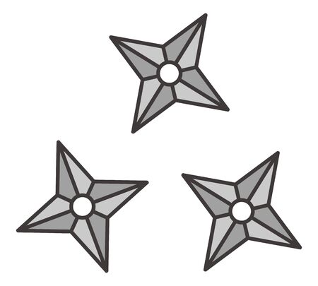 Japanese shuriken isolated vector illustration.のイラスト素材