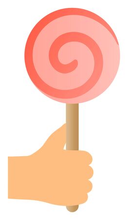 Swirly lollipop isolated vector illustration.のイラスト素材