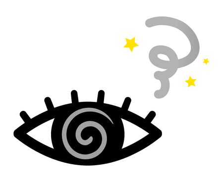 Dizzy eye isolated vector illustration.のイラスト素材