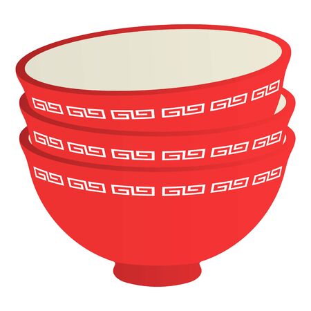 Ramen bowls isolated vector illustration.のイラスト素材