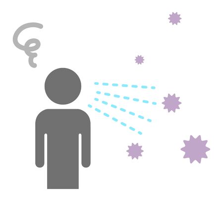 scattered virus isolated vector illustration.のイラスト素材