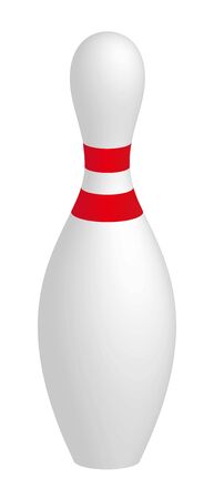 Bowling pin isolated vector illustration.のイラスト素材