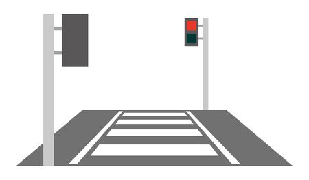 Red Pedestrian Signal isolated vector illustration.のイラスト素材