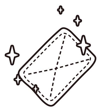 dust cloth isolated vector illustration.のイラスト素材