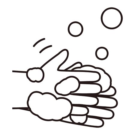 hand washing isolated vector illustration.のイラスト素材