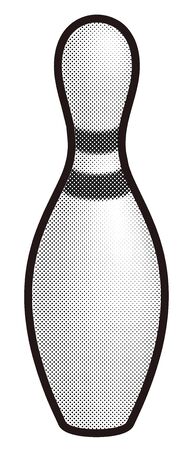 Bowling pin isolated vector illustration.のイラスト素材