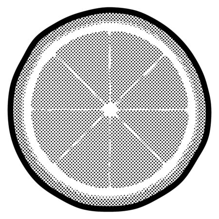 lemon slice isolated vector illustrationのイラスト素材
