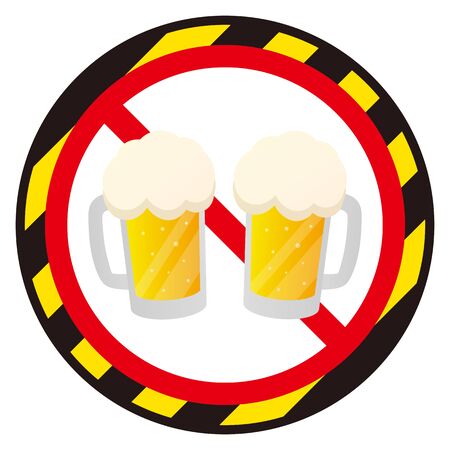 no alcohol sign (mark)のイラスト素材