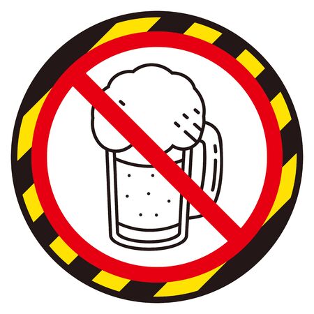 no alcohol sign (mark)のイラスト素材