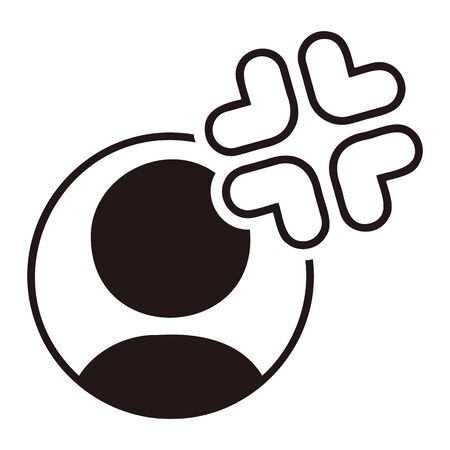 Person Icon with angryのイラスト素材