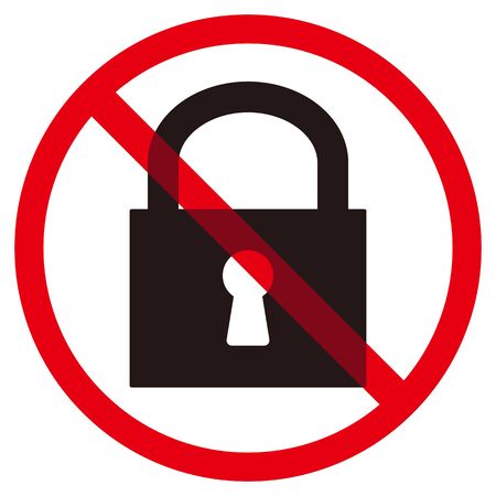 No padlocks signのイラスト素材