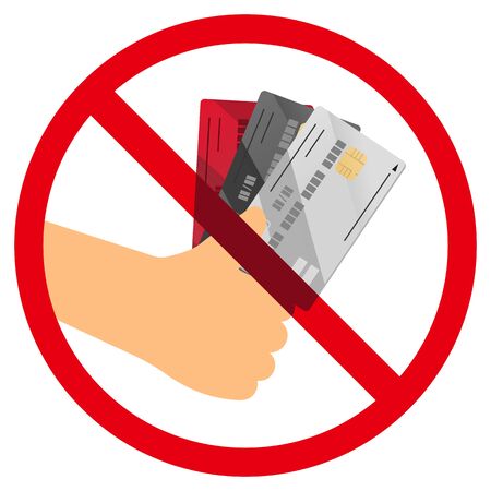 No credit card signのイラスト素材
