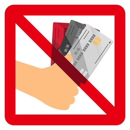 No credit card signのイラスト素材
