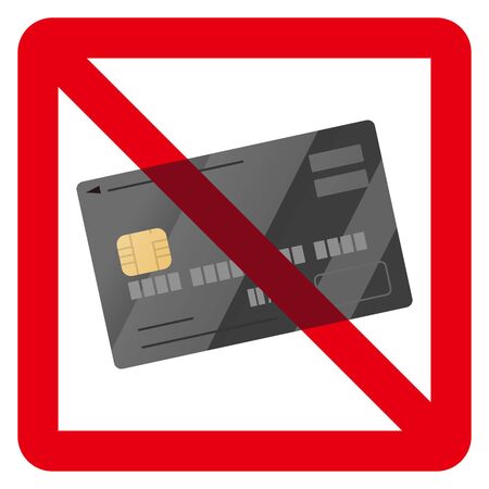 No credit card signのイラスト素材